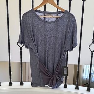 All Saints Woman NWT Yato Tee Grey Marl Sz: L